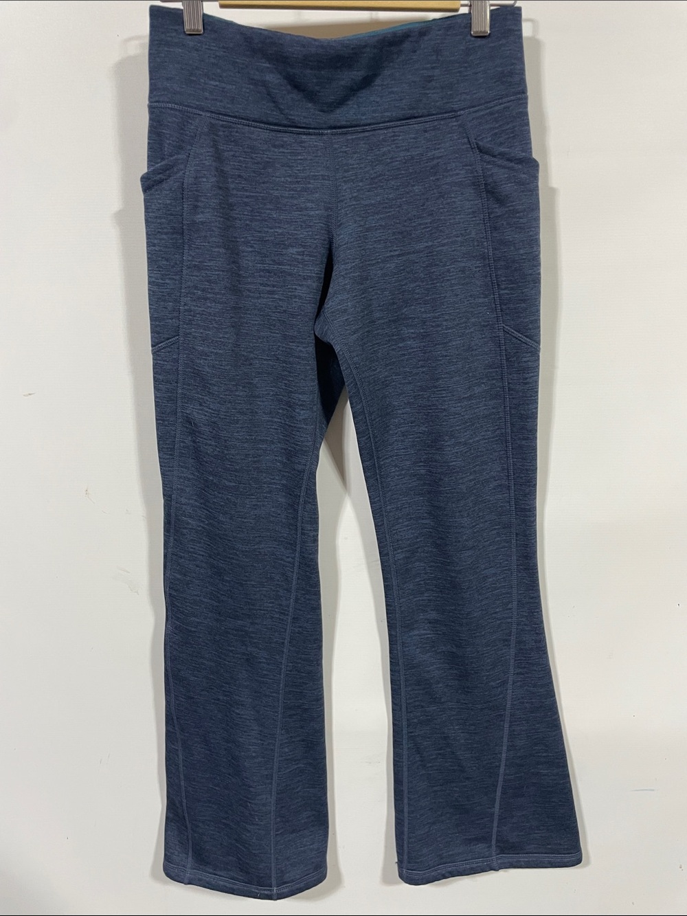 Athletic Wide-Leg Yoga Pants - Heather Navy